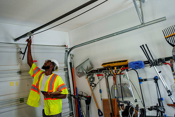 Professional Garage Door Panel Replacement technician working in Yonkers, NY